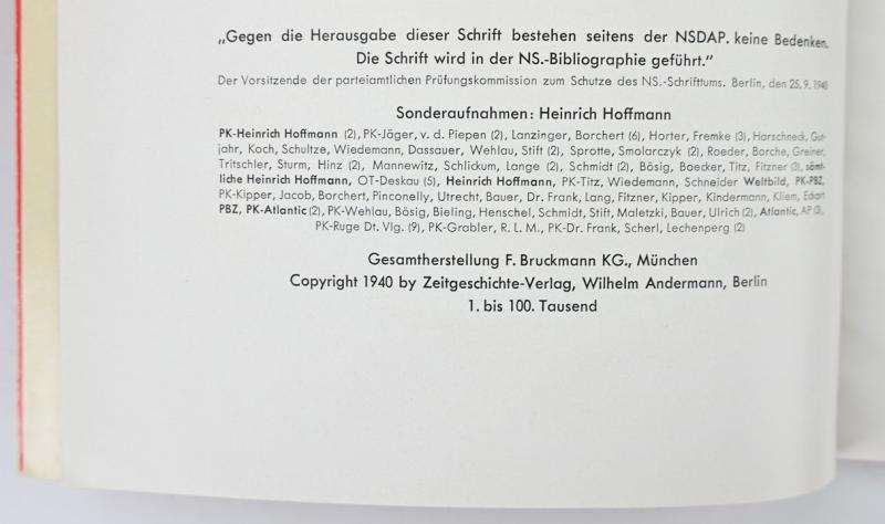 German Book Adolf Hitler 'Mit Hitler im Westen'