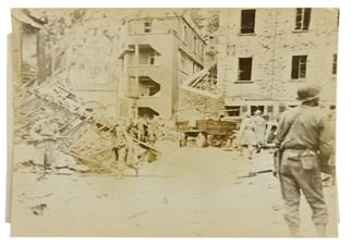 US WW2 Radiophoto/ Press Photo 'Surrender in Cherbourg'