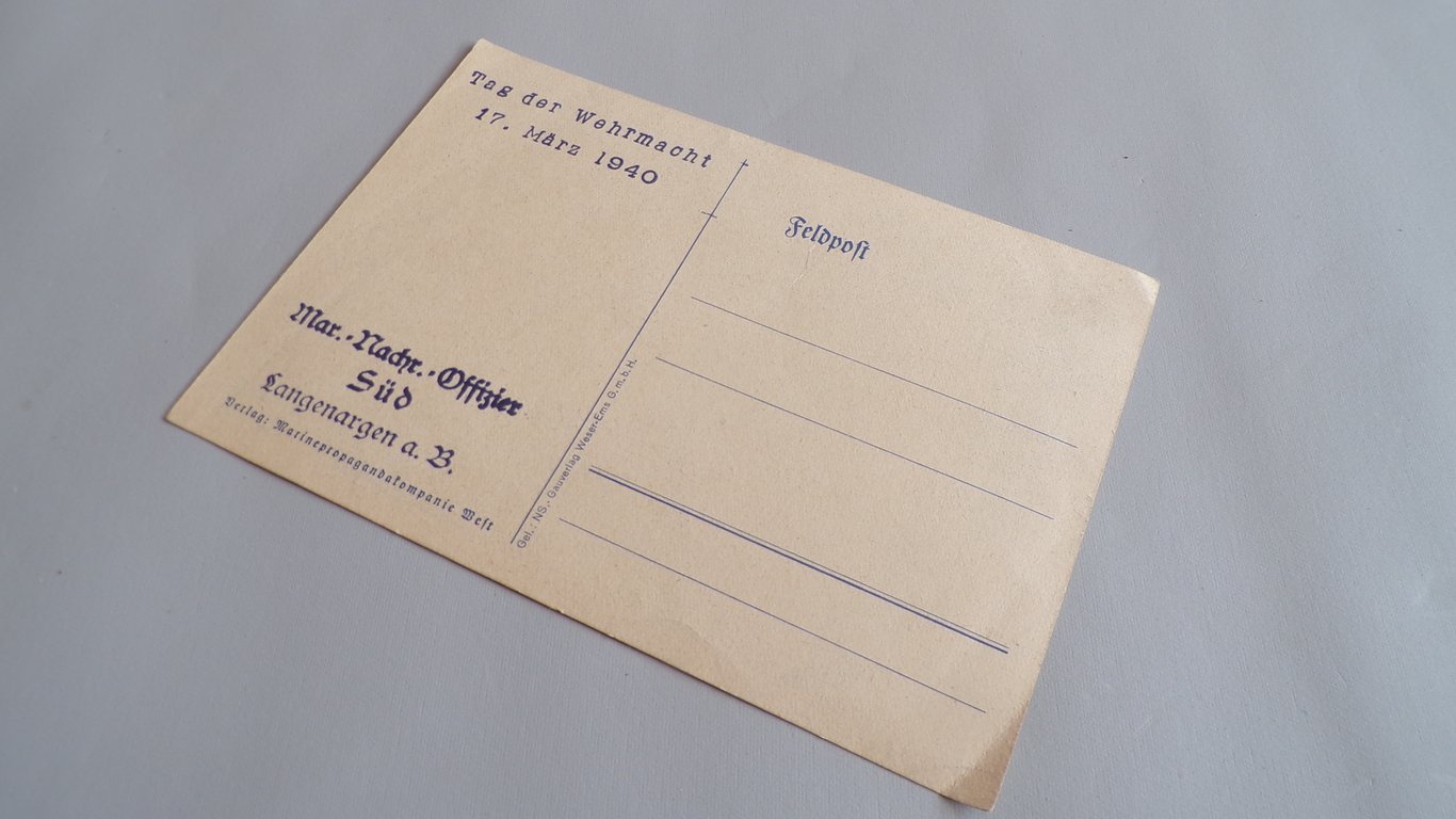 "Auch 1940 A.K. voraus" Kriegsmarine Postcard