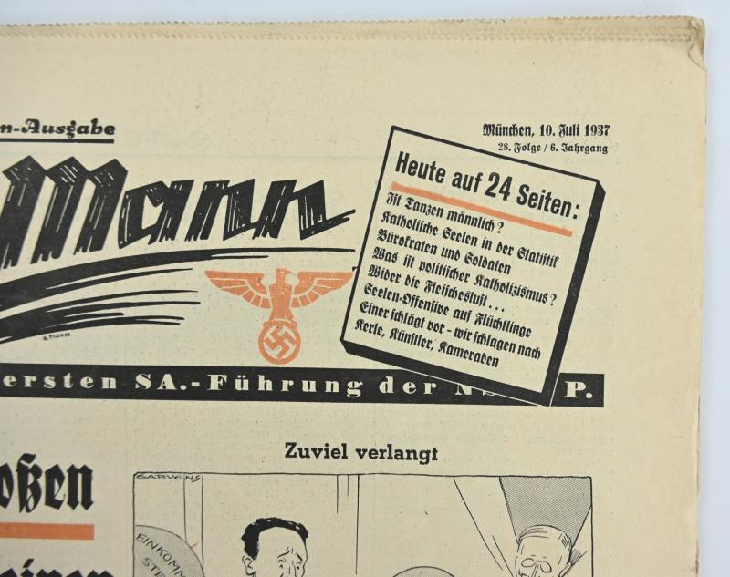 German Newspaper der SA-Mann 10 Juli 1937