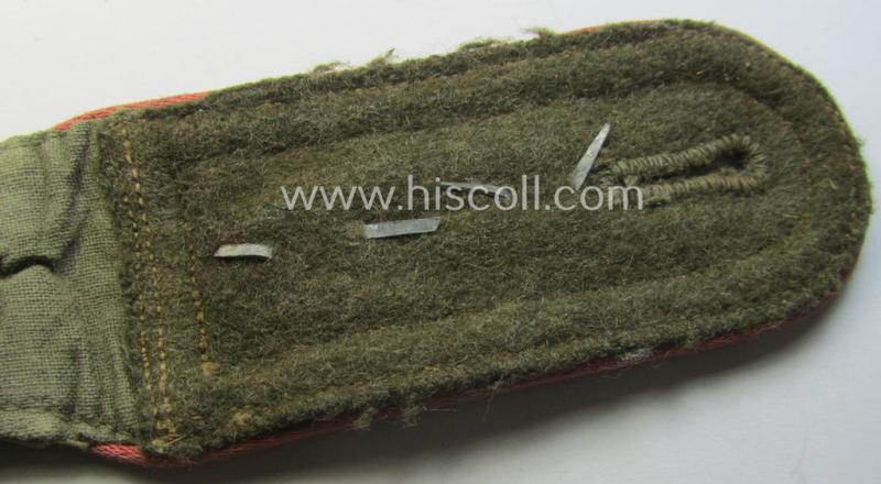Single, WH (Heeres) 'tropical' NCO-type shoulderstrap: 'Oberfeldwebel der Panzer-Truppen'