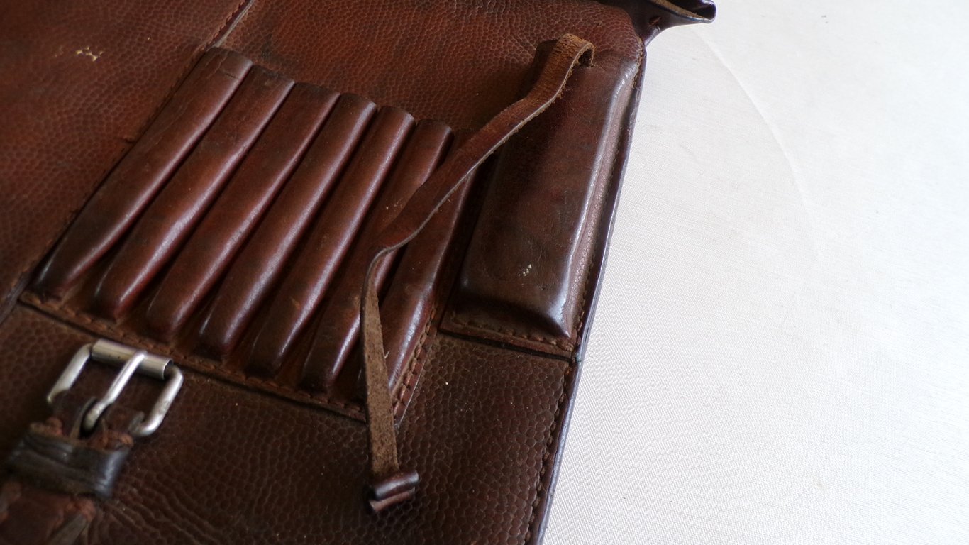 Early Brown Officer's Map Case with Ypern Map