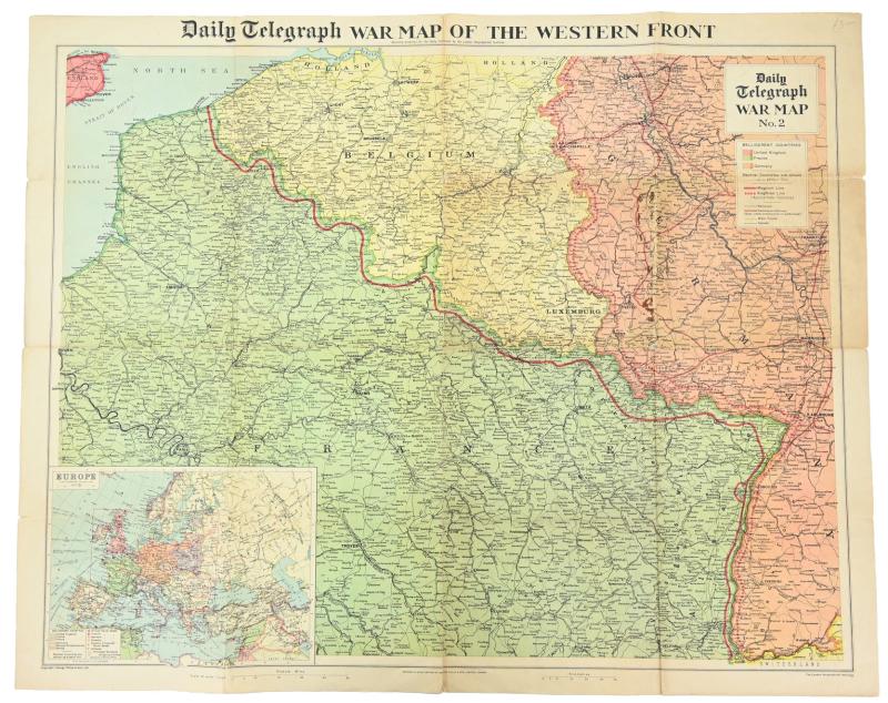British WW2 Eastern Front Map with Paper Flags