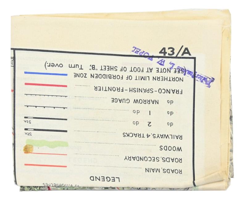 USAAF WW2 Pilot Escape Map 43A/B