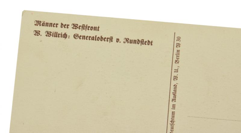 German WH Postcard 'Generaloberst von Rundstedt'
