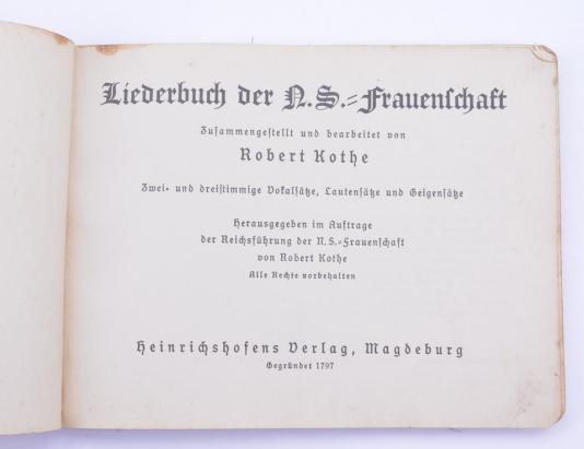 German Song Book 'NS Frauenschaft'
