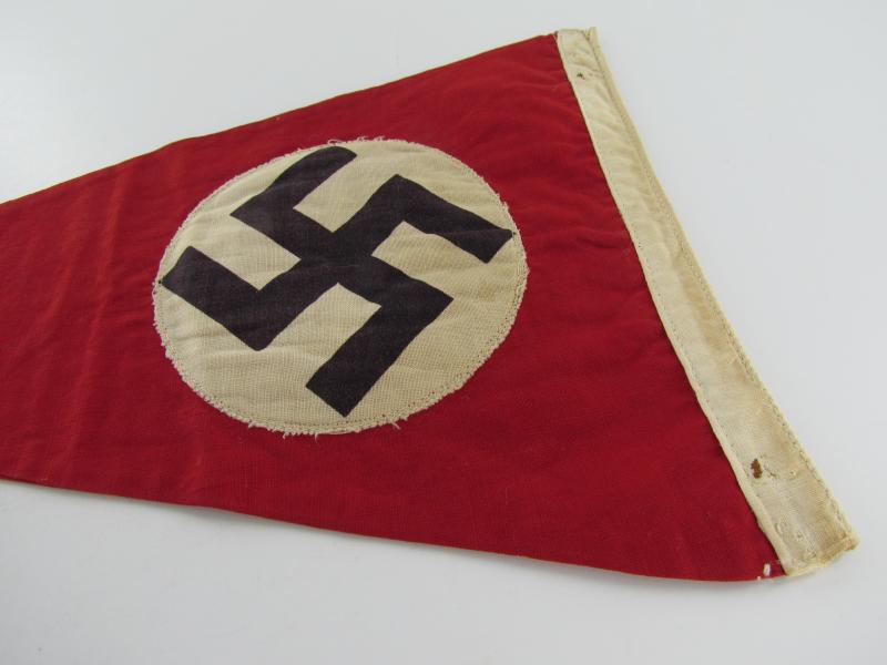 German Third Reich Era Double Sided Triangle Pennant