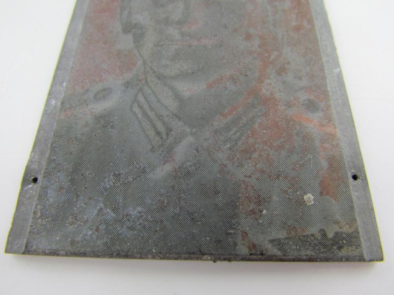 Original German Newspaper Photo “Druckplatte” (printing plate)