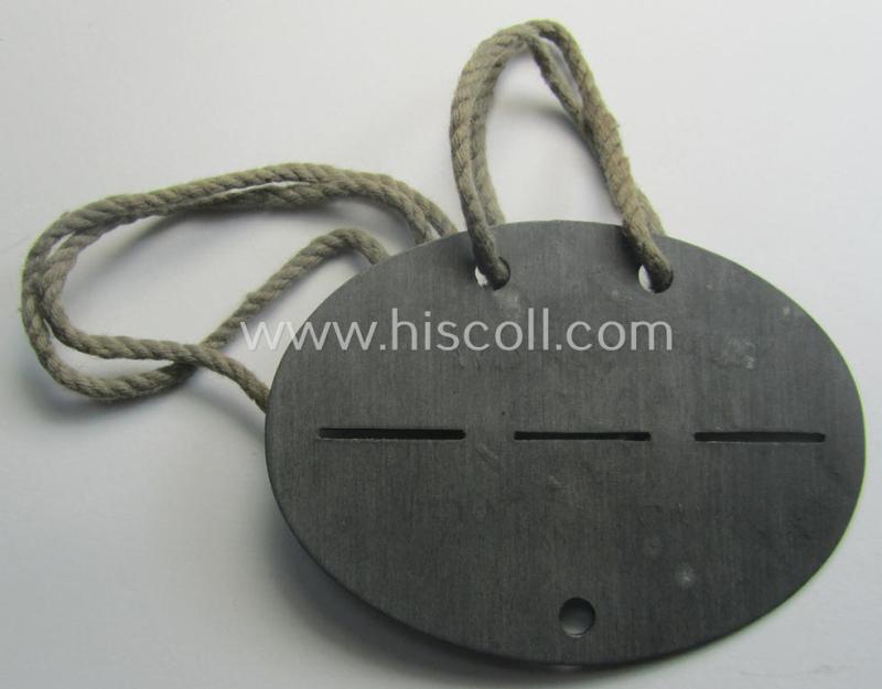 Zinc-based, WH (LW) ie. 'Flieger o. Geschwader'-related ID-disc bearing the clearly stamped unit-designation that simply reads: 'Fl.H.Kdtr. Bln.-Gatow' (and as such belonging to a staff-member serving at the famous airfield: 'Berlin-Gatow')