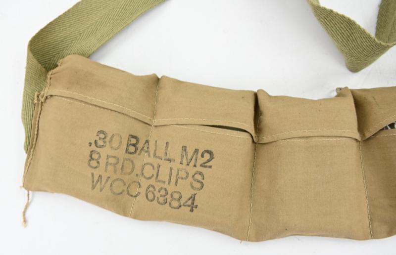 US WW2 M1 Rifle Ammo Bandoleer .30 Cal