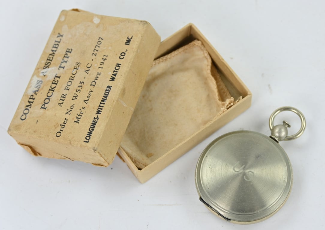 US WW2 Pocket Compass in Case