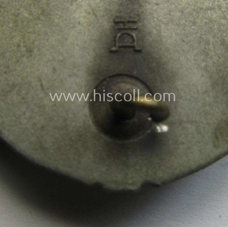 Superb - and hardly used! - 'Panzerkampfabzeichen in Bronze' being a neatly maker- (ie. 'HA'-) marked- and/or zinc- (ie. 'Feinzink'-) based specimen as was produced by the desirable 'Hersteller' (ie. maker): 'Hermann Aurich'