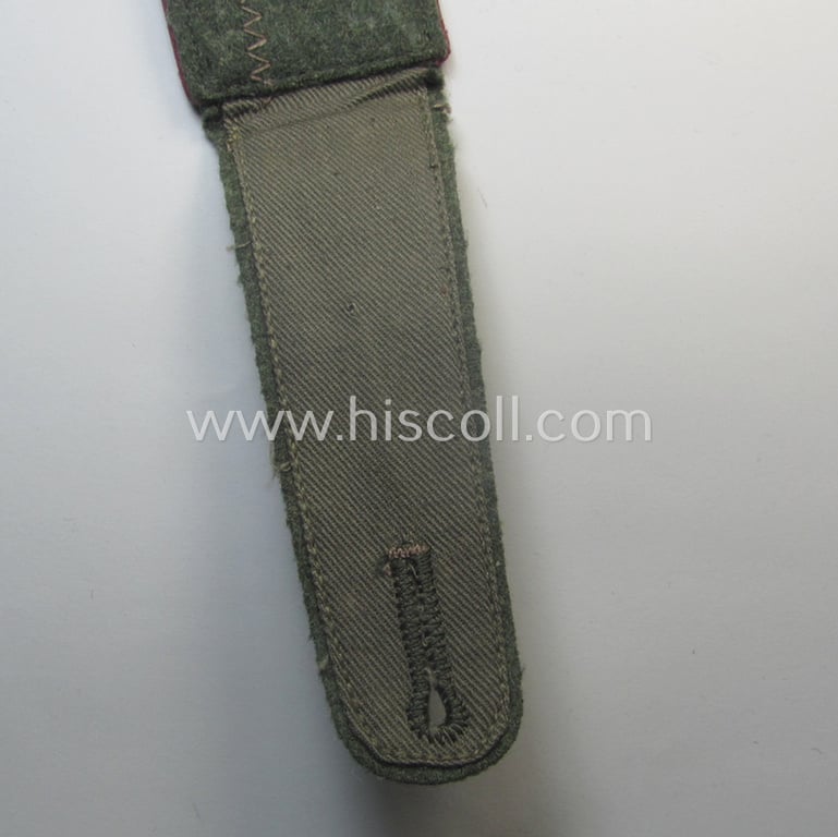 Neat - albeit regrettably single! - WH (Heeres) - I deem - mid-war-period- (ie. 'M41/M43'-pattern) EM-type shoulderstrap as was intended for usage by a: 'Soldat einer Nebelwerfer-Rgts. o. Abts.'