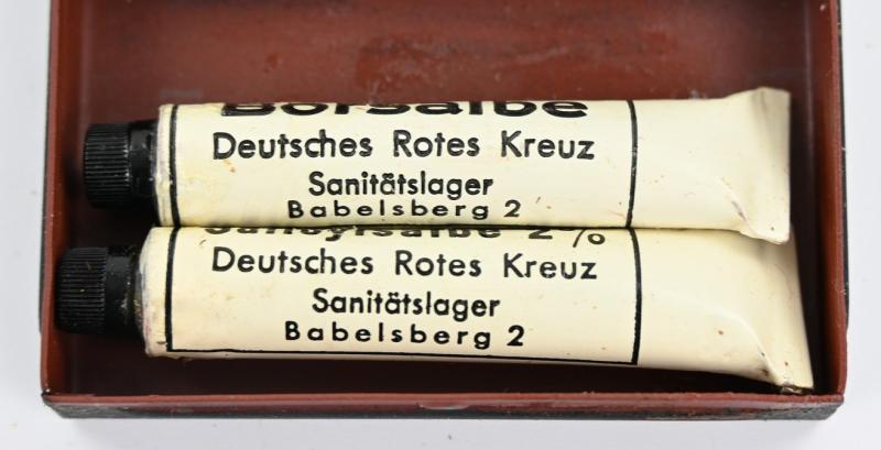 German Third Reich Medic Tin Can with Tubes
