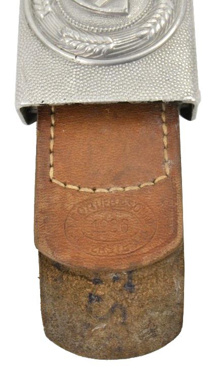 German RAD Beltbuckle with leather tab