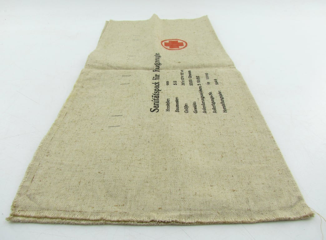Rare Luftwaffe Aircraft Medical Pack Cover (Sanitätspack für Flugzeuge) – 1944