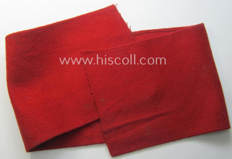 'Extra Qualität', N.S.D.A.P.- (ie. SS-) pattern, smooth-woolen-based swastika-armband (ie. 'Armbinde') that still retains its period-attached & linnen based 'RzM 21/37 SS'-label