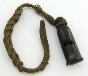Wehrmacht issue signal whistle with lanyard