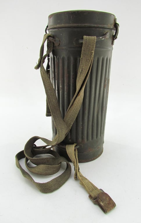 Wehrmacht Gasmask Cannister With Straps