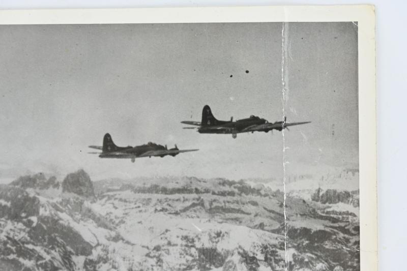 USAAF WW2 Press (Radio) Photo 15th Airforce B-17's
