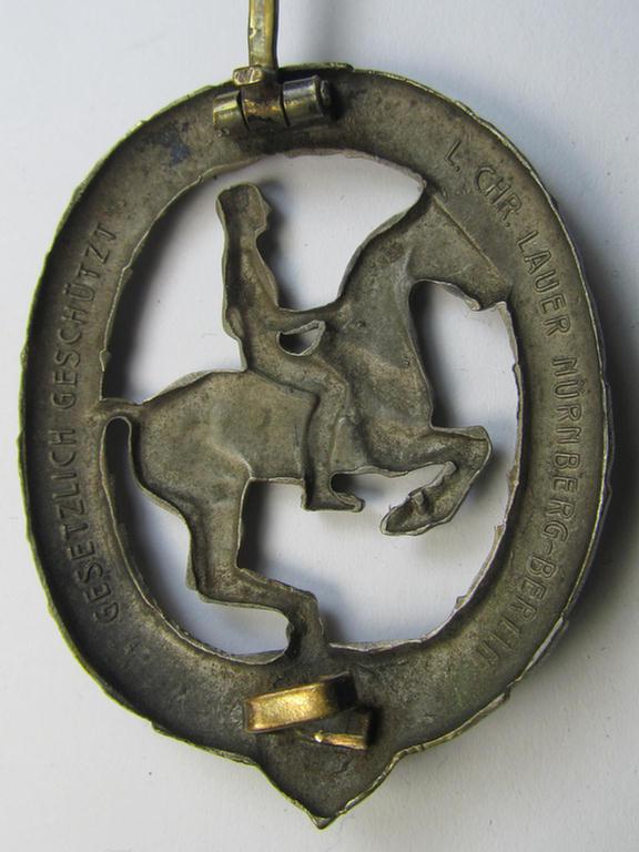 Attractive - and actually fairly scarcely encountered! - so-called: 'Deutsches Reiterabzeichen der 3. Klasse (ie. 'in Bronze') being a maker- (ie. 'L.Chr. Lauer'-) marked example that comes in a moderately worn condition