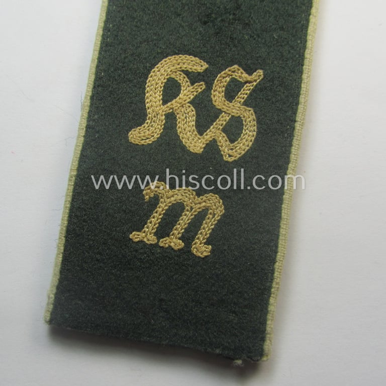 Superb - albeit single! - early- (ie. mid-) war-period- (ie. 'M40'-pattern) neatly 'cyphered' WH (Heeres) EM-type shoulderstrap as was intended for a: 'Soldat der Infanterie-Truppen u. Mitglied des Kriegsschule München'