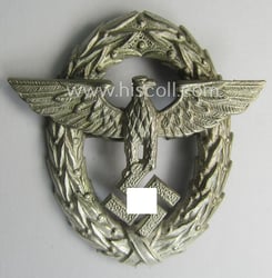 Early-period- and tarnished silvered 'Buntmetall'-based! - 'Polizei'- (ie....
