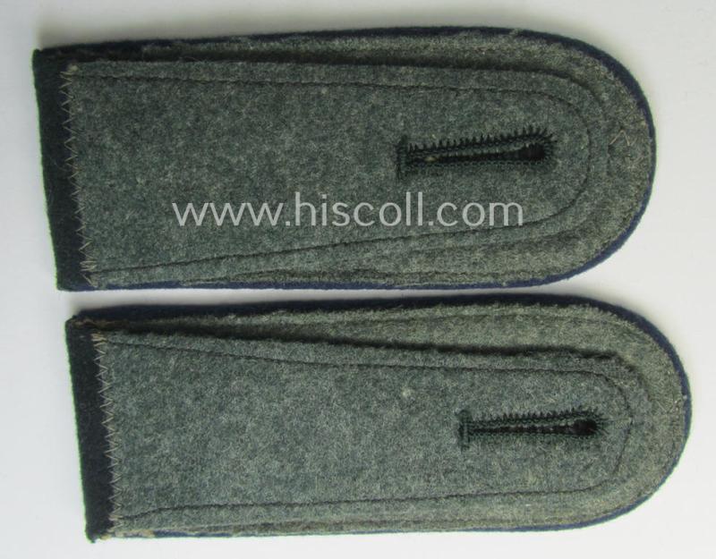 Pair of early-war-period WH (Heeres), 'M40-pattern (rounded-styled and neatly 'cyphered') EM-type shoulderstraps as was intended for a: 'Soldat des Sanitäts-Abtlgs. 37'