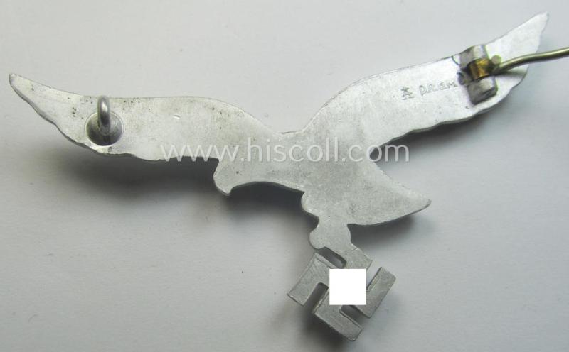 WH (LW) aluminium-based: 'Brustadler für Sommerrock' (being a neatly maker- ie. 'A'- or: 'Assmann'-marked specimen)