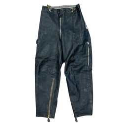 LW Reichsverteigung Grey Leather Channel Trousers