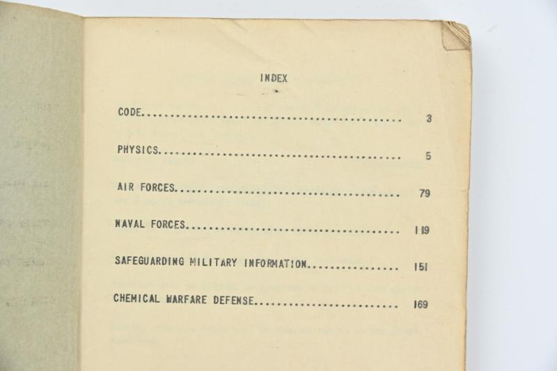 USAAF WW2 Pre-Flight School Booklet