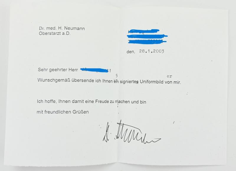 Signature of Luftwaffe KC-OLC&S Recipient 'Dr.Neumann'