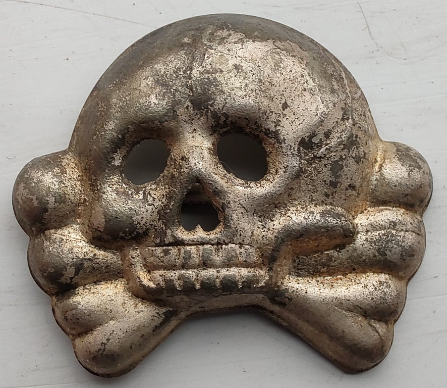 WW2 Heer Kavallerie cap skull for 5th Reiter Regt.