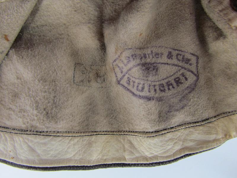 WW1 German Leather Gloves Maker Marked