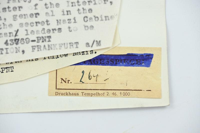 Allied Press 'Mug-Shot' Picture of Nuremberg Trail Members