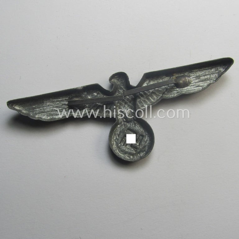 'Virtually mint- ie. unissued', WH (Heeres) EM/NCO-pattern visor- (ie. 'Schirmmützen'-) cap-eagle (being a typical unmarked example as executed in zinc- ie. 'Feinzink'-based metal)