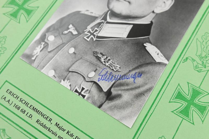 Signature of Wehrmacht Heer KC Recipient 'Erich Schlemminger'