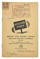 British WW2 Manual Nr. 40 Mines & Boobytraps