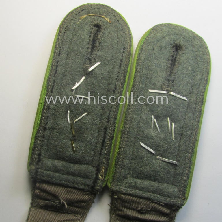 Superb pair of neatly cyphered, mid- (ie. later-war-) period (ie. 'M43'-pattern), WH (Heeres) NCO-type shoulderstraps: 'Oberfeldwebel des Grenadier-Rgts. 73' (part of the '19. Grenadier-Div.')
