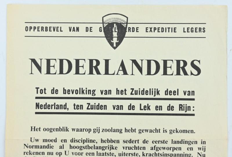 Allied WW2 Droppingsflyer 'Nederlanders'