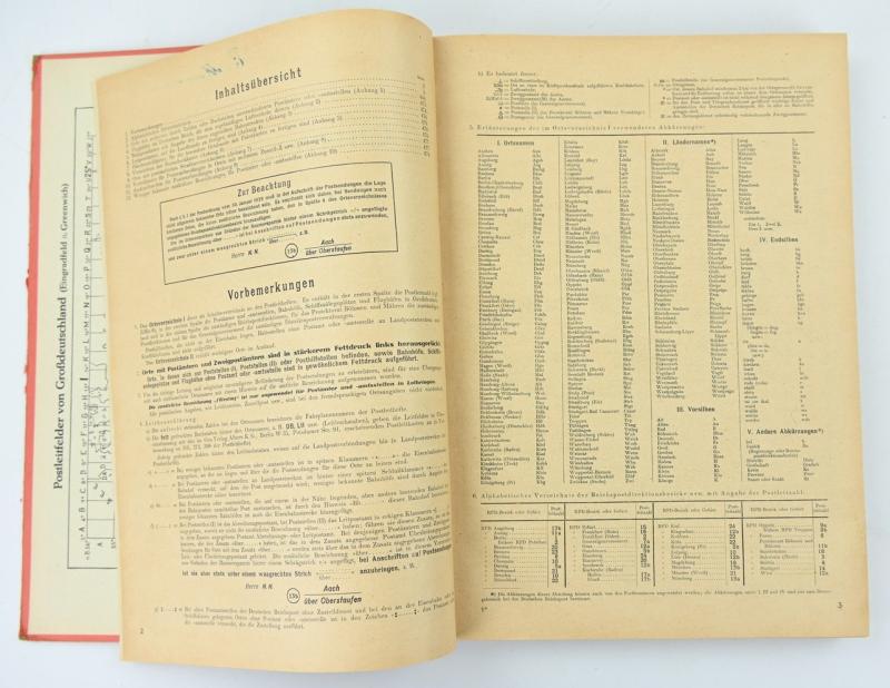 German Third Reich Postal Code Book 1944