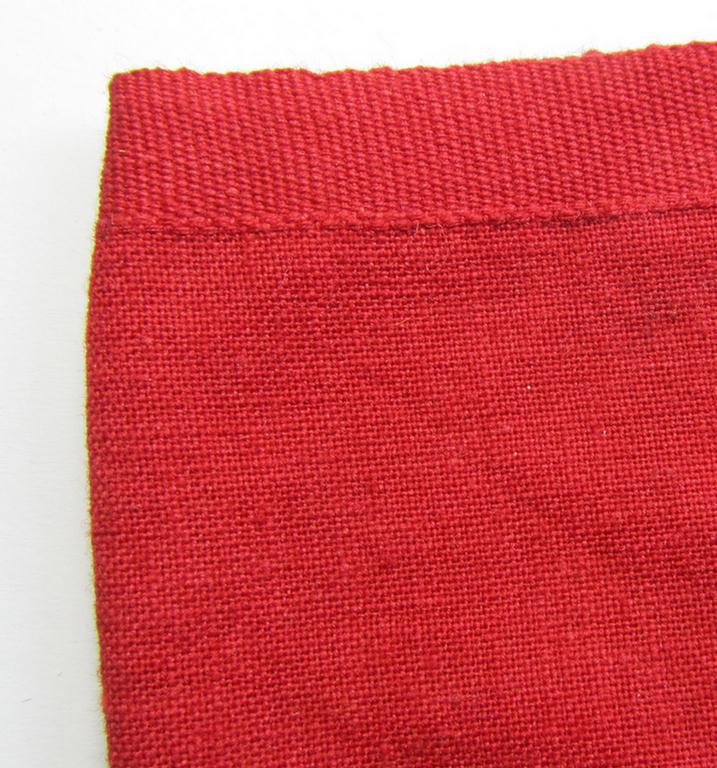 Attractive - and scarcely found! - EM- (ie. NCO-) pattern 'Reichsluftschutzbund' (ie. 'RLB'-) service-armband as executed in the neat 'BeVo'-weave-pattern as was specifically intended for usage by the: 'RLB-Werkluftschutz'