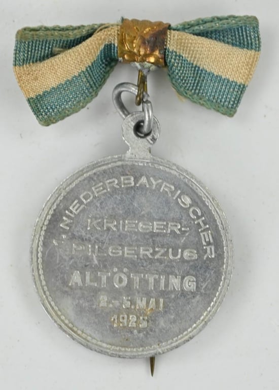 German WW1 Veteran Medal 'Niederbayrischer Krieger-pilgerzug Altötting'