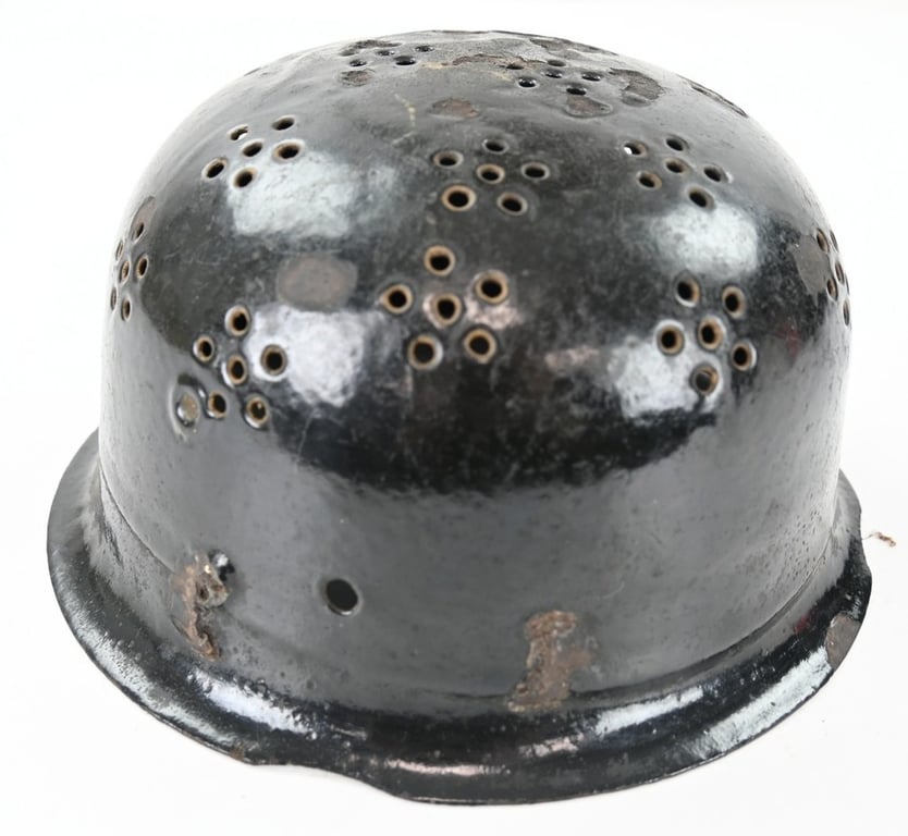 German Enamel Colander made of German M42 Helmet