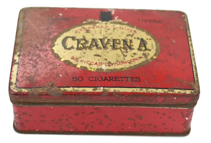 British WW2 Period 'Craven A' Virginia Cigarettes Tin box