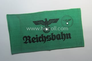 DRB- (ie. 'Deutsche Reichsbahn'-) related armband entitled: 'Reichsbahn'...