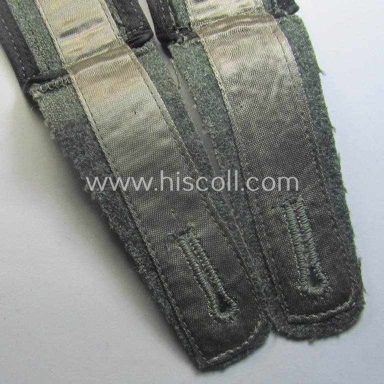 Typical later-war-period - and fully matching! - pair of so-called: 'M44'-pattern, simplified WH (Heeres) NCO-type shoulderstraps: 'Unteroffizier der Pionier-Trpn.'