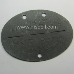 Zinc-based, 'Deutsche Reichsbahn'- (ie. DRB-) related ID-disc bearing...