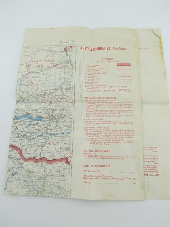 US WWII Roadmap Part of Trieste 1944