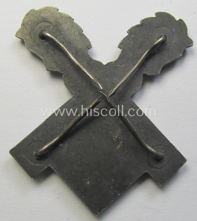 Attractive - and actually encountered! - RAD (ie. 'Reichsarbeitsdienst') so-called: 'Traditions-Mützenabzeichen' as was specifically intended for a member who served within the: 'Arbeitsgau XVIII' (= Niedersachsen-Ost)